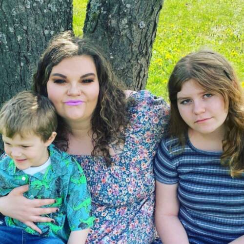 INT Senior Student, Stephine Deeren, with her kids